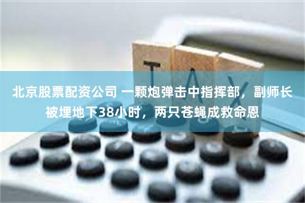 北京股票配资公司 一颗炮弹击中指挥部，副师长被埋地下38小时，两只苍蝇成救命恩