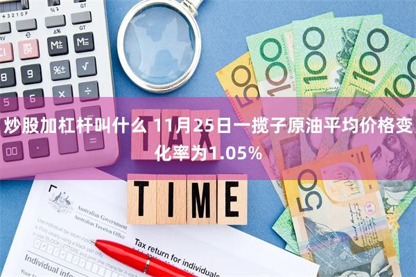 炒股加杠杆叫什么 11月25日一揽子原油平均价格变化率为1.