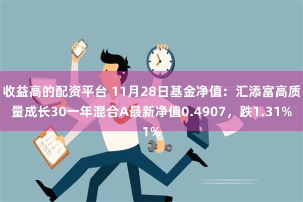 收益高的配资平台 11月28日基金净值：汇添富高质量成长30