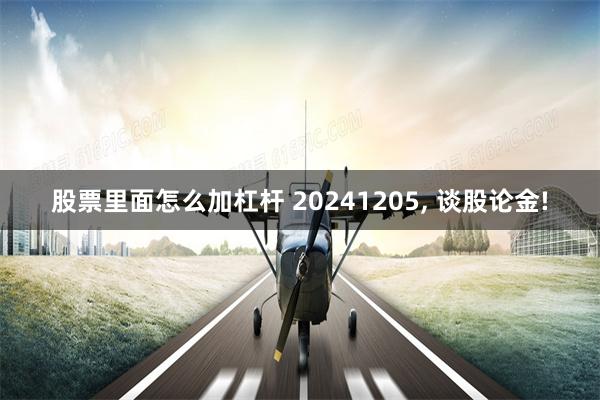 股票里面怎么加杠杆 20241205, 谈股论金!