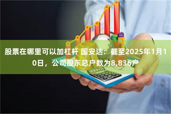 股票在哪里可以加杠杆 国安达：截至2025年1月10日，公司股东总户数为8,836户