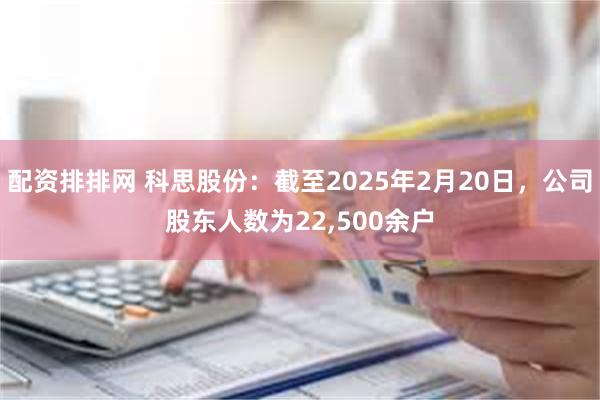 配资排排网 科思股份：截至2025年2月20日，公司股东人数为22,500余户